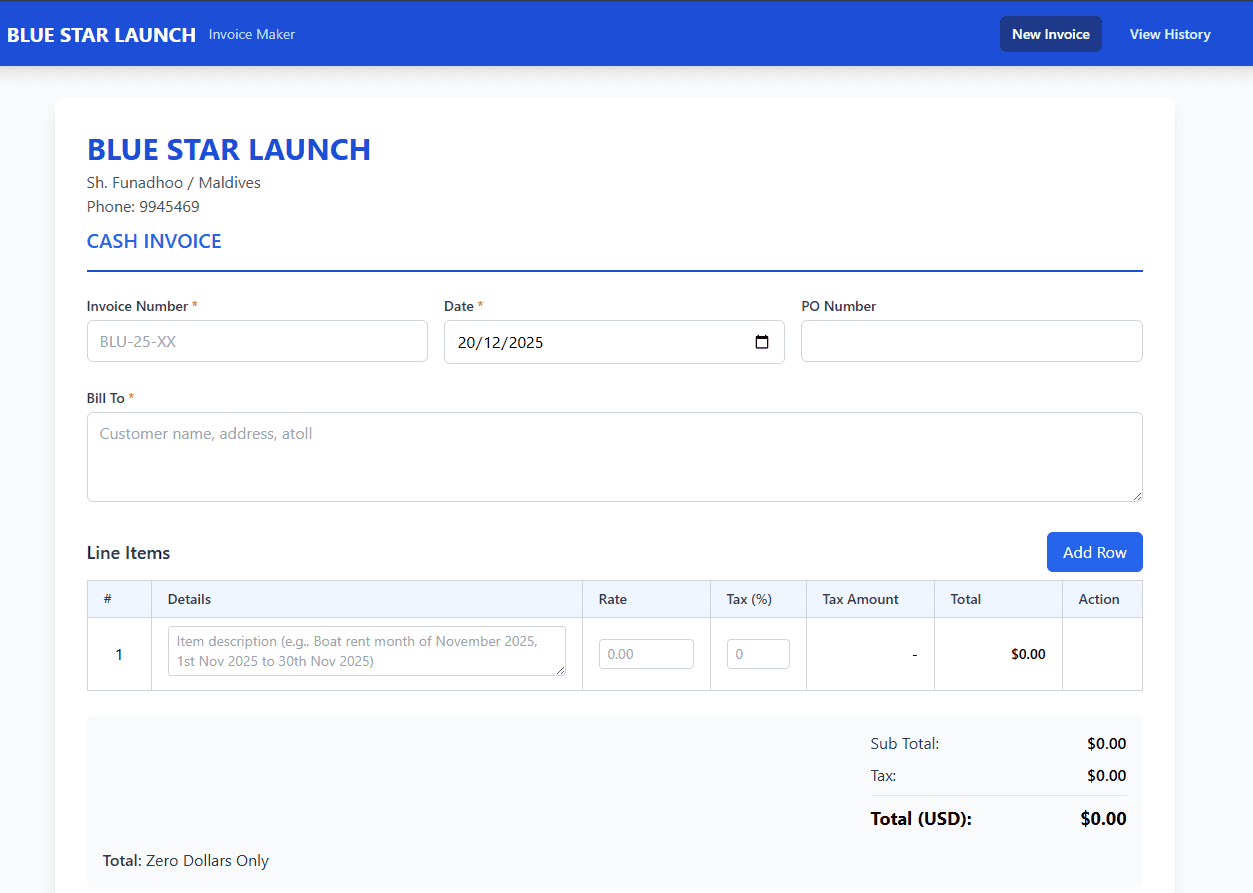 PDF Invoice Generator