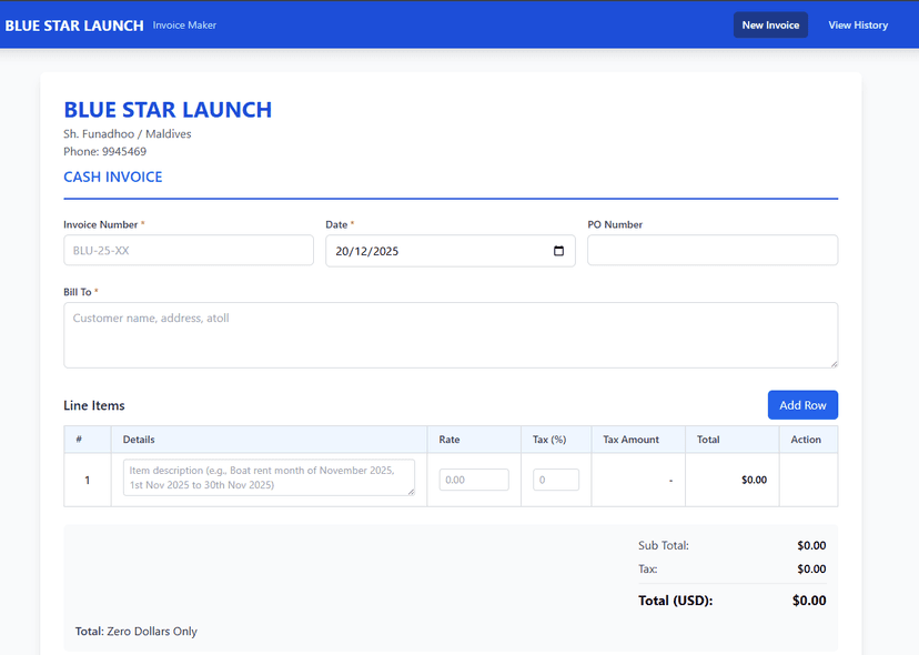 PDF Invoice Generator
